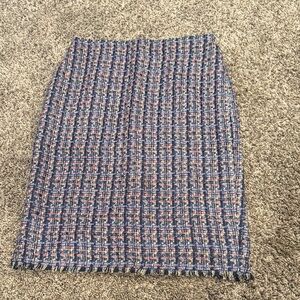 Ann Taylor Multicolor Tweed Pencil Skirt